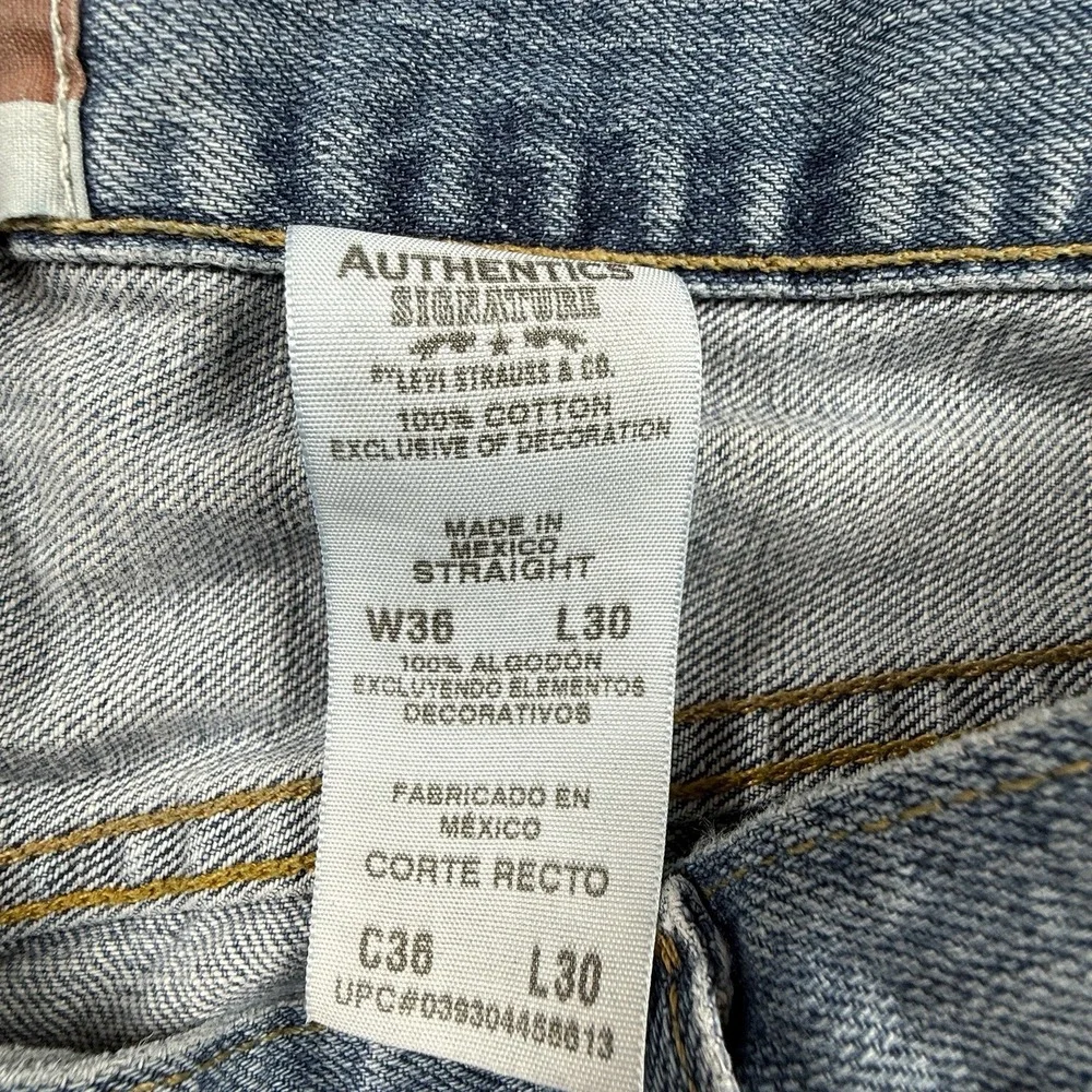 Authentics Levi Strauss Straight Leg Mens Jeans‎ 36x30 Blue Denim